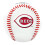Rawlings MLB Cincinnati Reds Team Logo Baseball  Official  White 2