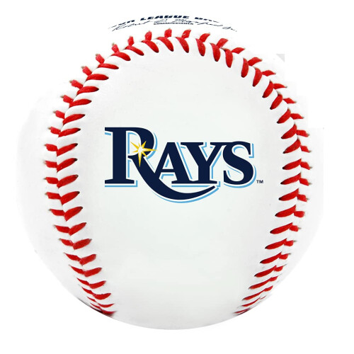 Rawlings MLB Tampa Bay Rays Team Logo Baseball White 1