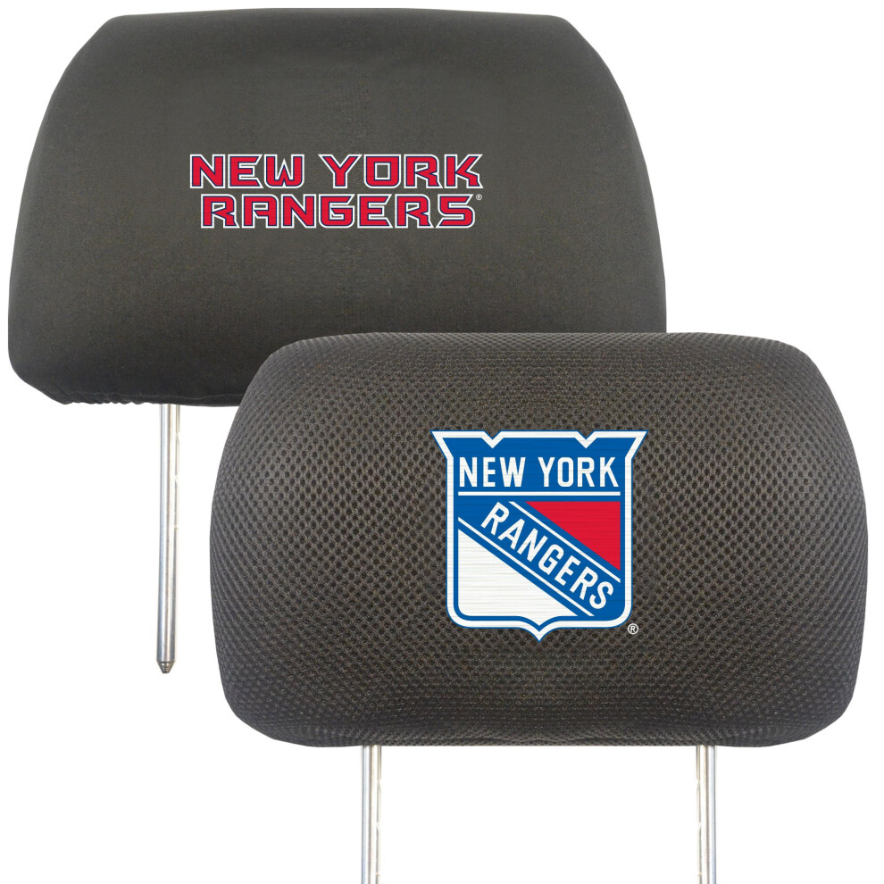Nhl - New York Rangers Embroidered Head Rest Cover Set - 2 Pieces 842989071721