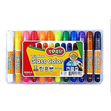 Toru Window Glass Color Pastelka Fix Omyvateln papr Aqua Non-Toxic 12 barev