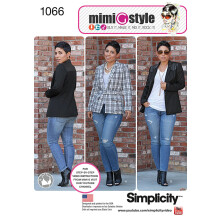 SIMPLICITY 1066 Misses gevoerde jas Mimi G-collectie Naai sjabloon maat U5 1618202224