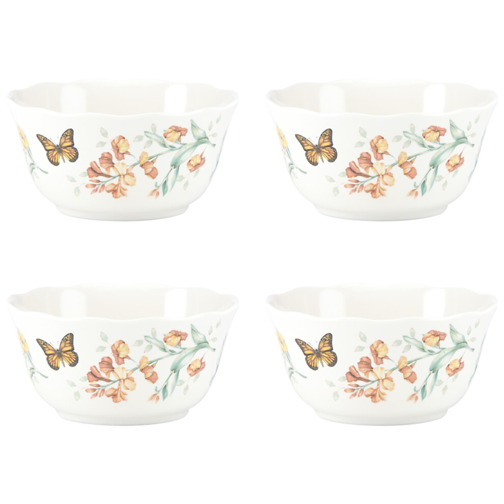 Lenox Butterfly Meadow Melamine 4-Piece Bowl Set, 13 LB, White