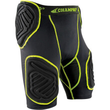 Champro Men's Standard Bull Rush 5-Pad Football Cirche Black Small