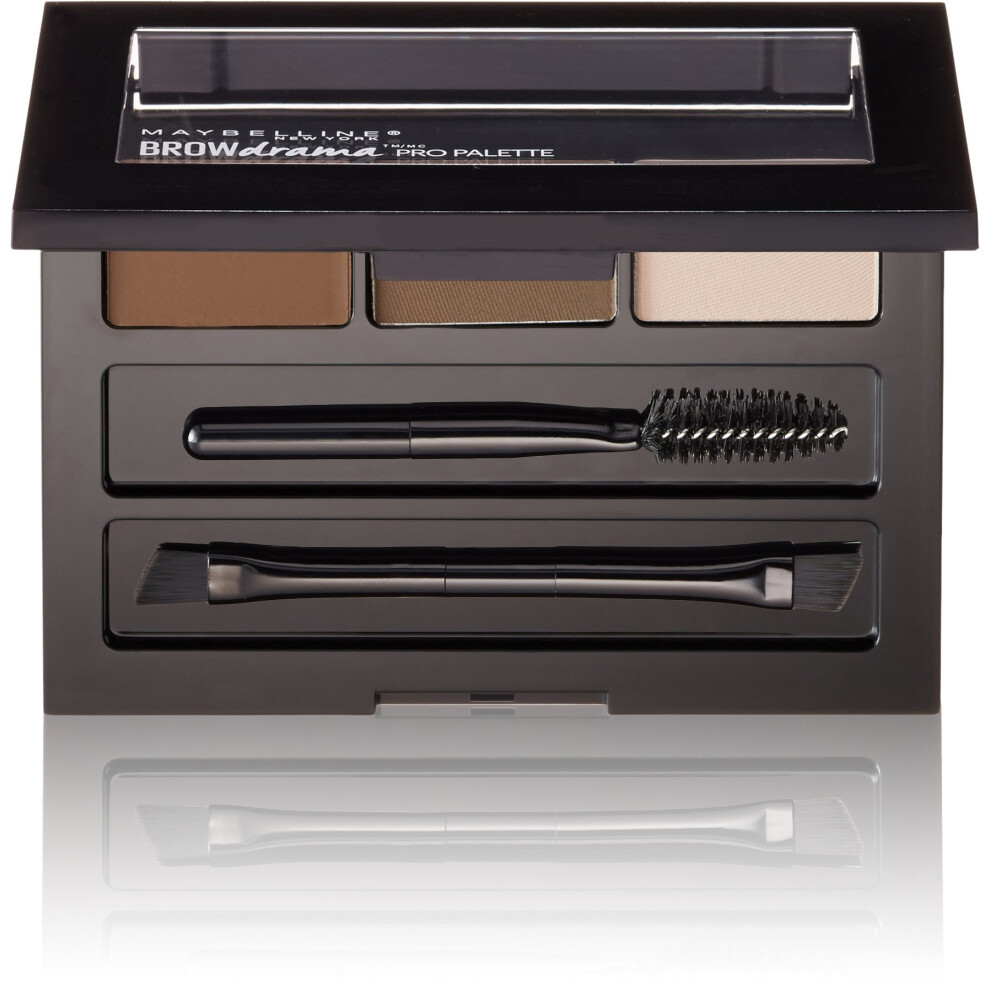 Maybelline New York Brow Drama Pro Eyebrow Palette  Deep Brown  0.1 oz.