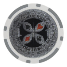 Brybelly Holo Inlay Poker Chips Heavyweight 14-gram Clay Composite - Paket med 50 ($1 Gr)