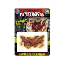 Tinsley Transfers FX Transfers Zombie Torn Throat-make-up