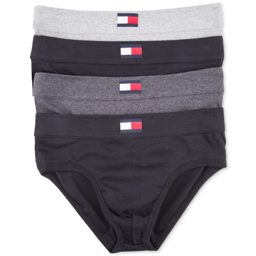 Tommy Hilfiger Tommy Hilfiger Ανδρικό Χυτό Σλιπ, Μαύρο, Μεσαίο (Συσκευασία 4 τεμ.)