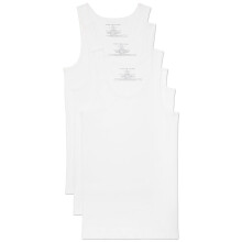 Tommy Hilfiger Herr 3-Pack Bomull A-Shirt, Vit, Medium
