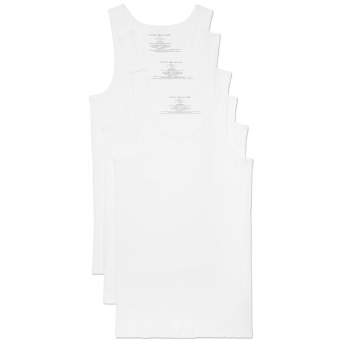 Tommy Hilfiger Tommy Hilfiger Herr 3-Pack Bomull A-Shirt, Vit, Medium