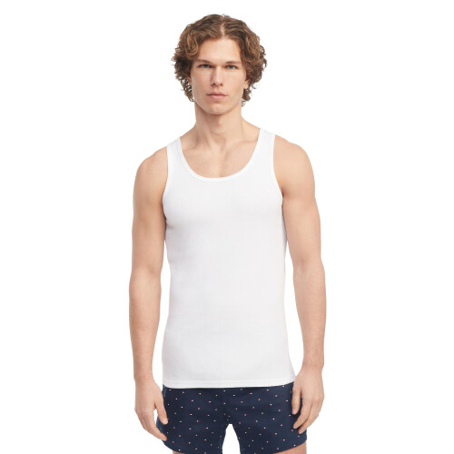 Tommy Hilfiger Tommy Hilfiger Herr 3-Pack Bomull A-Shirt, Vit, Medium 1