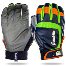 Franklin Sports Youth MLB Shok-Sorb Neo Batting Luves Juventude Par de M   dio Cinza/Marinha/Lima