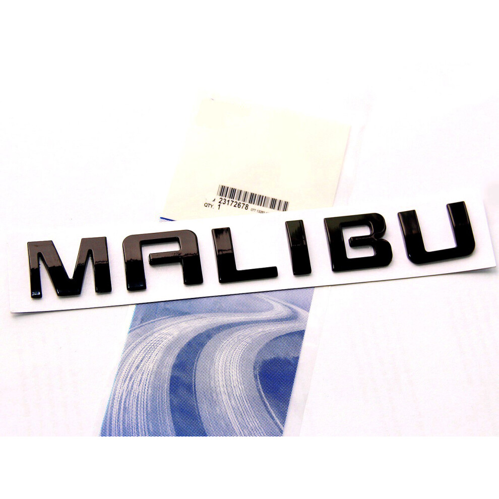 Yoaoo 1X Oem Malibu Nameplate Abs Letter Emblem Badge Replacement For Black 602447173417
