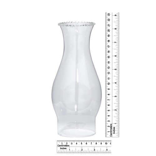 L   mpada de B&P de 3 polegadas por 8 1/2 polegadas de vidro transparente de chamin    superior para l   mpadas de    leo e querosene 1