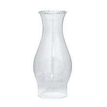 B&P Lampe, 7,6 x 21,6 cm, klares Glas, gewellter Kamin f r l