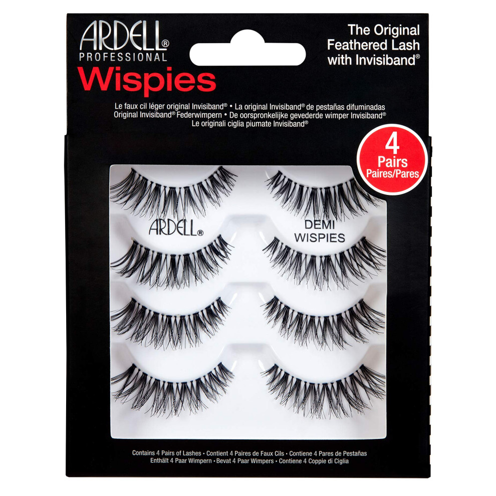 THE Best 4 Pairs Ardell Demi Wispies Natural Multipack False Eyelashes Fake Eye Lashes
