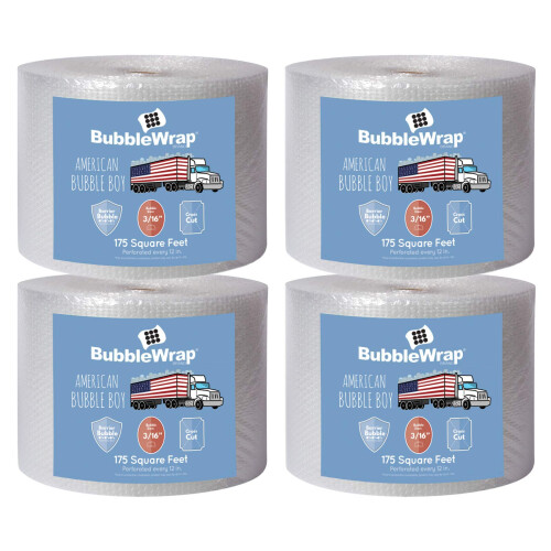 Bubble Wrap 700' **BUBBLE BUNDLE** för Packning, Frakt, Flytt av American Bubble Boy
