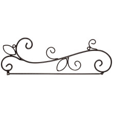 Carson Flag Wall Hanger w/Scrolls 60779 Black 5.25"""" Tall x 16.25"""" Wide