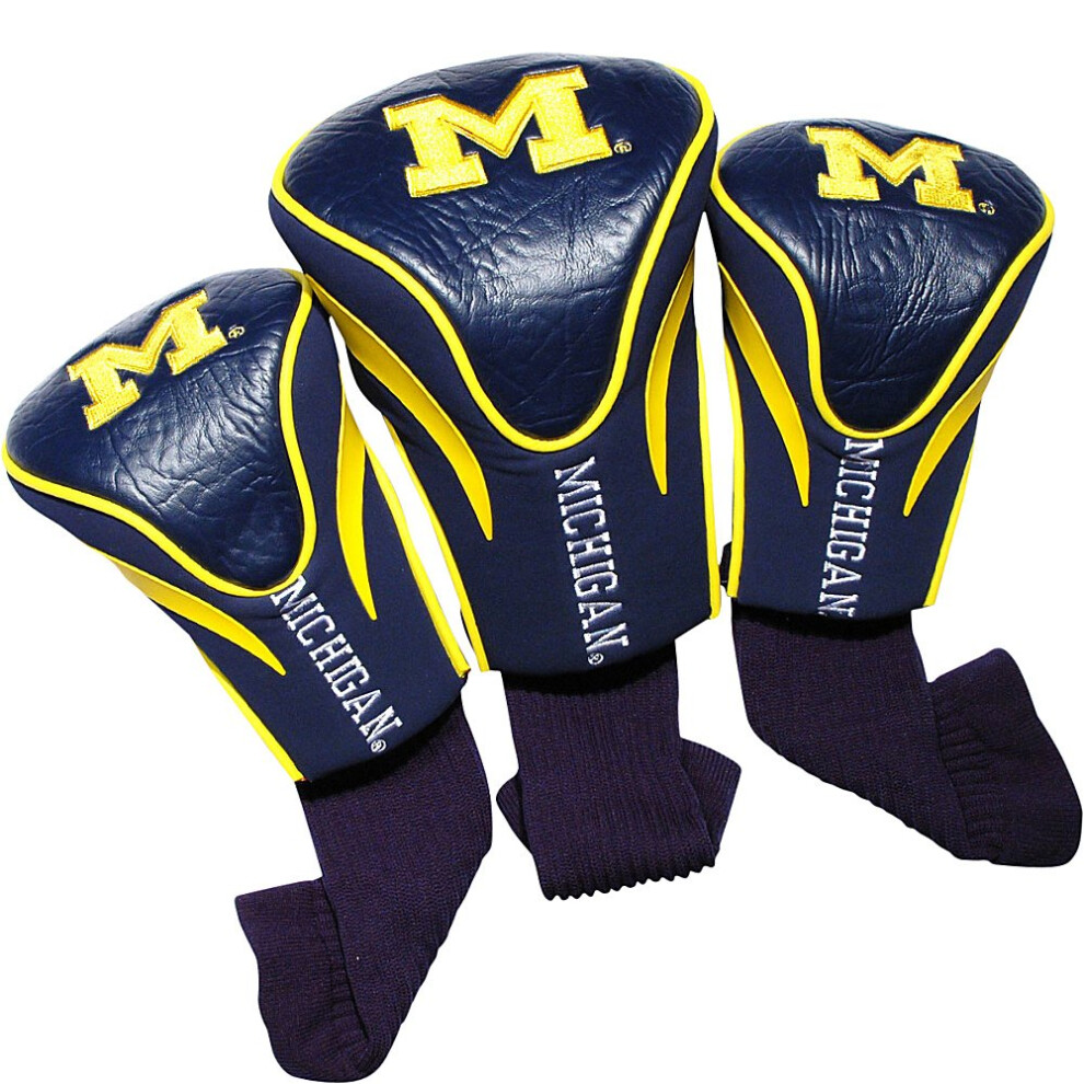 Photos - Golf NCAA Michigan Sports Team Logo 3 Pack Contour Sock Headcovers 22294