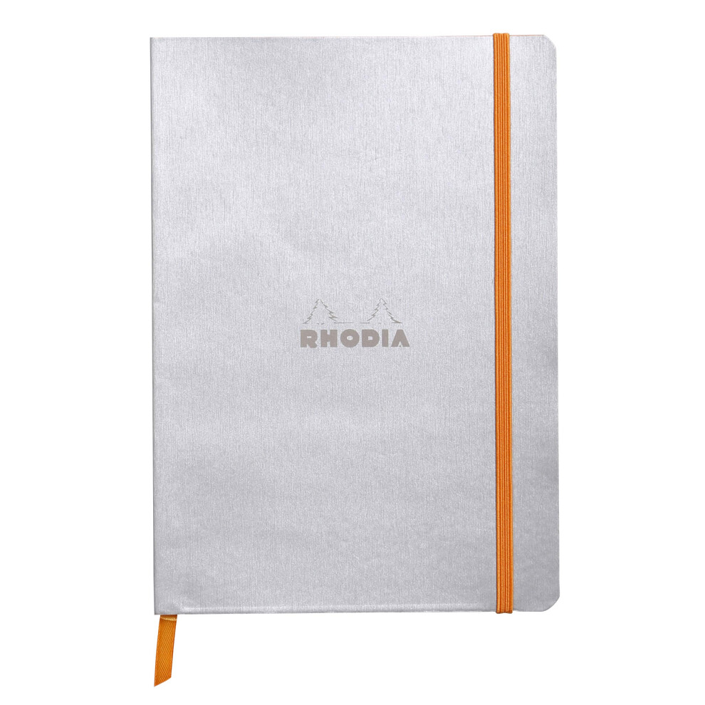Rhodia Rhodiarama Softcover Notebook - 80 Dots Sheets - 6 x 8 14 - Sil-image-OPC-PFPM8QM-NEW