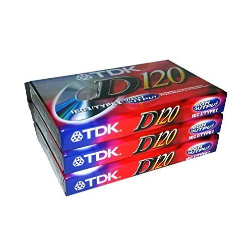 TDK Δυναμική Απόδοση D120 Υψηλής Έντασης IEC I / Τύπος I - 3 Πακέτο Κασέτες Ήχου