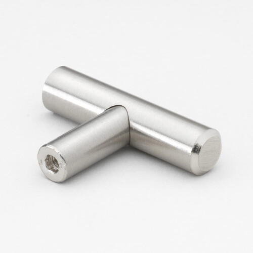 GlideRite Hardware 5002-T-SS-25 2 inch Solid T-Bar Handle Knobs 25 Pack  2""  Stainless Steel Finish 1