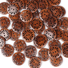 Chenkou Craft Piercing Flower Dreven gomb ky 30 mm ijacie remesl 50 ks