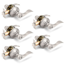 Gobrico 5 Pack Interior Privacy Handles Door Locksets Bed and Bath Le