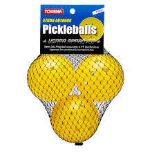 TOURNA Strike Outdoor Pickleballs (3 Pack) - USAPA Approved Yellow