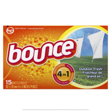 Bounce Outdoor Fris geurende wasverzachter drogerdoekjes 15 stuks