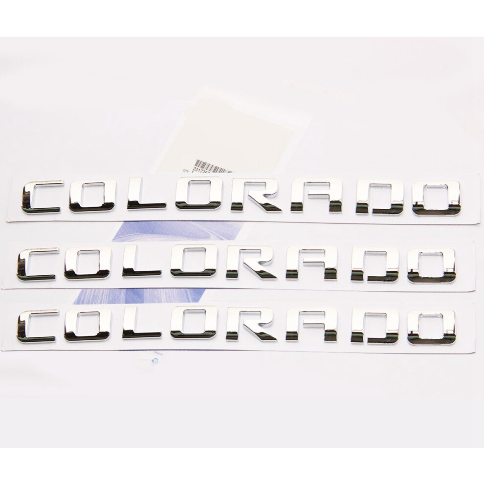 Yoaoo 3X Oem Chrome Colorado Nameplate Emblems Letter Badge 3D For 200 602130894360