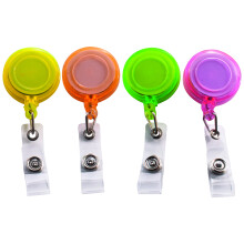 E-Z Grader translucid card de identitate retractabila cu tambur cu clipul de curea asortat de culori neon de 20 (91161)