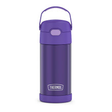 THERMOS FUNTAINER Wasserflasche mit Strohhalm 12 Unzen violett Vakuumisolierte Wasserflasche aus Edelstahl f r Kinder mit Deckel