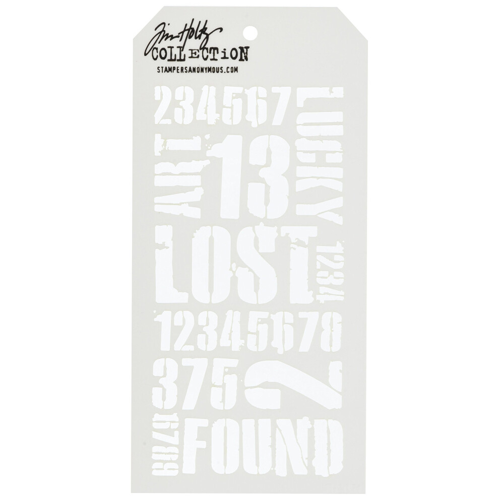 Stampers Anonymous THS051 Industrielle Tim Holtz-Schichtschablone, 4,125 X 8,5 Zoll, Wei-image