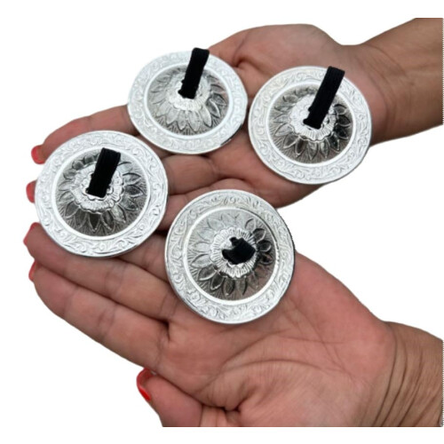 Dharmaobjects dans de burta argint lotus pro deget cymbals zills