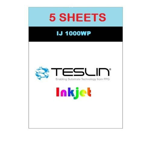 Teslin Συνθετικό Χαρτί - για Εκτυπωτές Inkjet - Αδιάβροχο - Ολόκληρο Φύλλο 10 Mil | Πακέτο 5