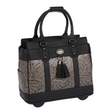 JKM & Company Stylish Rolling iPad Tablet or Laptop Tote Carryall Bag (A DALLAS)