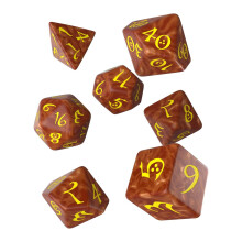 Q-Workshop Classic RPG Karamell & Gul Tärningsset (7 Delar)