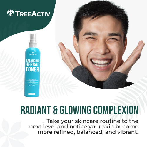 TreeActiv Τονωτικός Βότανος, 4 oz, Τονωτική Λοσιόν Προσώπου με Έκχυτο Ροδόσταγμα 2