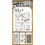 Tim Holtz - Εννέα Μίνι Στένσιλ - Βιομηχανικά, Γ gears, Ρολόι, Αριθμημένα, Ράγισμα, Typo, Splatter 4