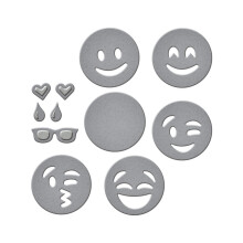 Spellbinders S1-007 Die D-Lites Emoji's Emoji's Emoji's Etched/Wafer Thin Die