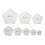 Sew Easy Patchwork Mini Pentagon Template Set 3