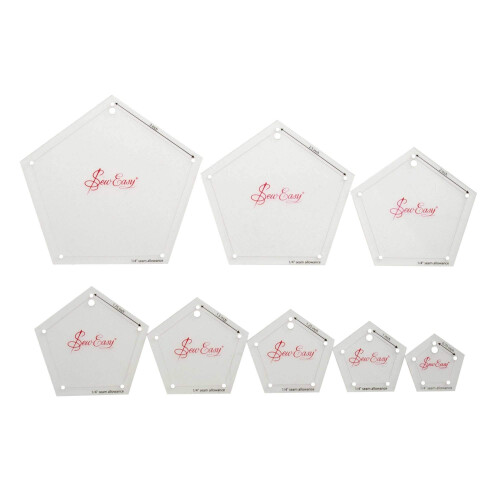 Sew Easy Patchwork Mini Pentagon Template Set 2