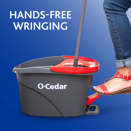O-Cedar EasyWring Microfiber Spin Mop and Bucket Cleaning System 1
