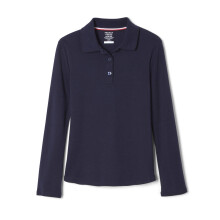 Dvc uniforma French Toast Polo s dlouhm rukvem a lmcem Picot (Standard & Plus) Navy 10/12 Plus