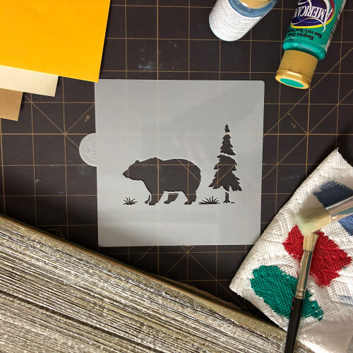 Bear Cookie and Craft Stencil by Designer Stencils 2