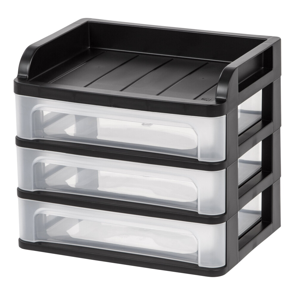 IRIS Small Desktop Drawer System 1 Pack Black