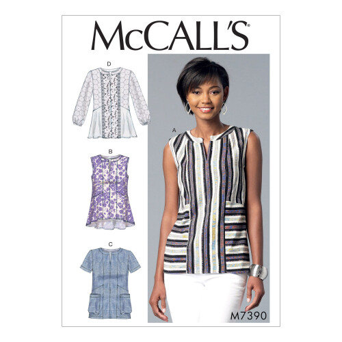 McCall's Patterns Split-Neck  Seam-Detail Tops