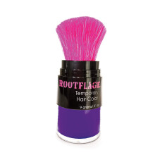 Docasn barva na vlasy Fun Colored Hair Powder - Docasn vlasov korektor na vlasovou texturu Kabuki apliktor se tetcem na detaily (Purple Reign)