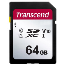 Pametov karta Transcend 64 GB kompatibiln s digitlnm fotoapartem Nikon COOLPIX B500 - Pametov karta SDXC UHS-I - Class 10 U1 100 MB/s 300 Serie