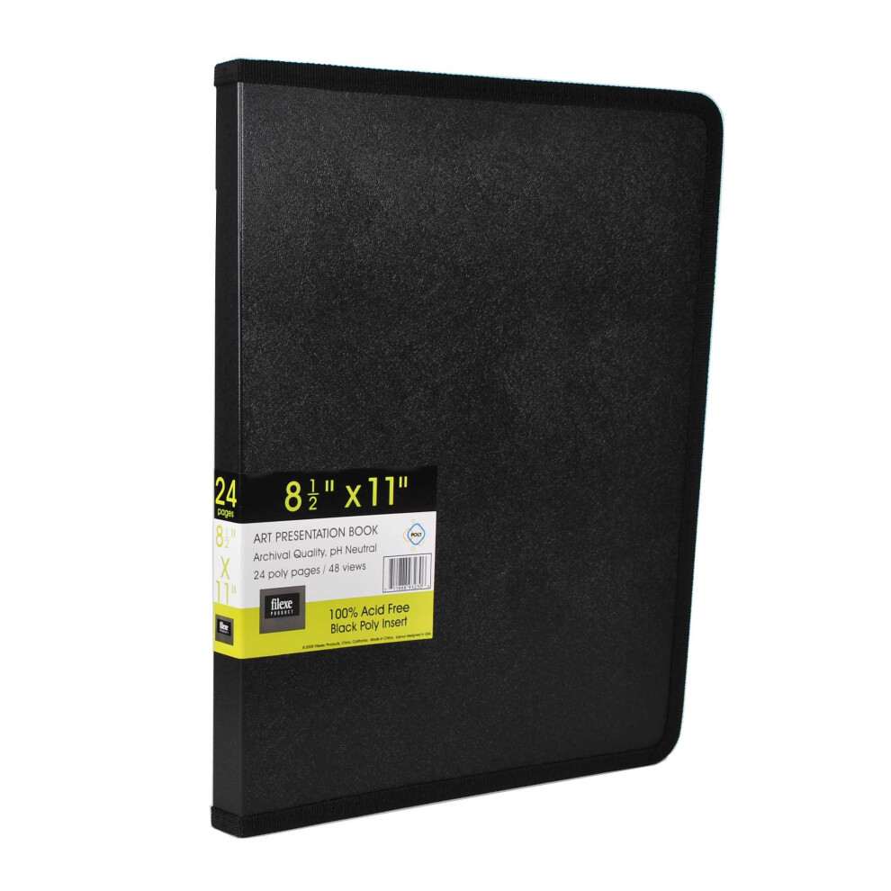 Filexec Products Art Presentation Book 8.5""X11"" 24Page/48 Views (93230) Black 711888932306